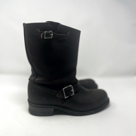 Frye Boots Moto Harness Chunky Dark Brown Size 9 - Picture 3 of 8